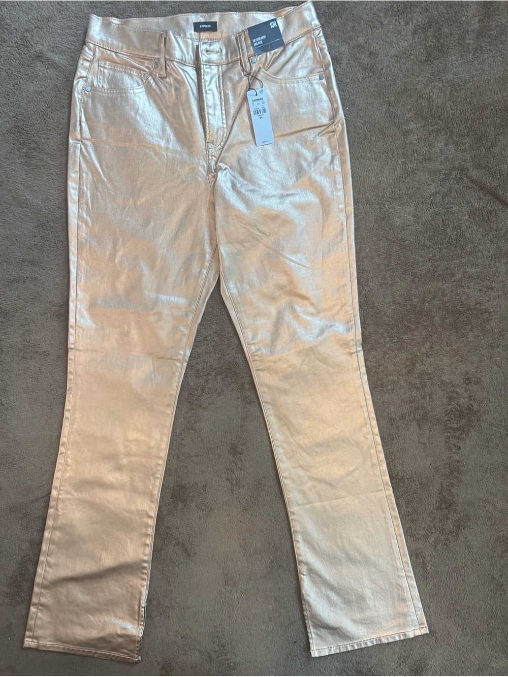 Express Metallic Gold Women's Jeans